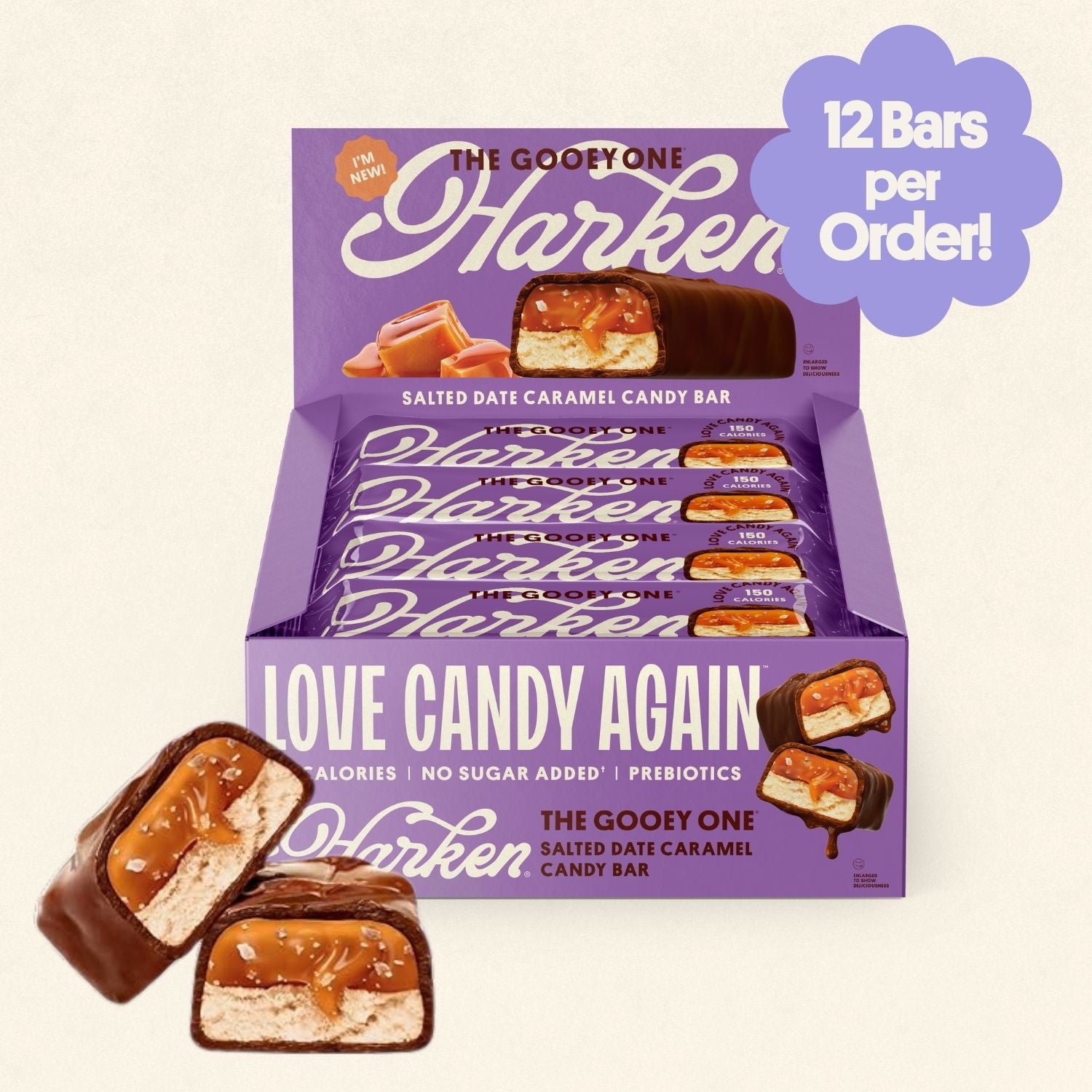 THE GOOEY ONE®: Salted Date Caramel Candy Bars