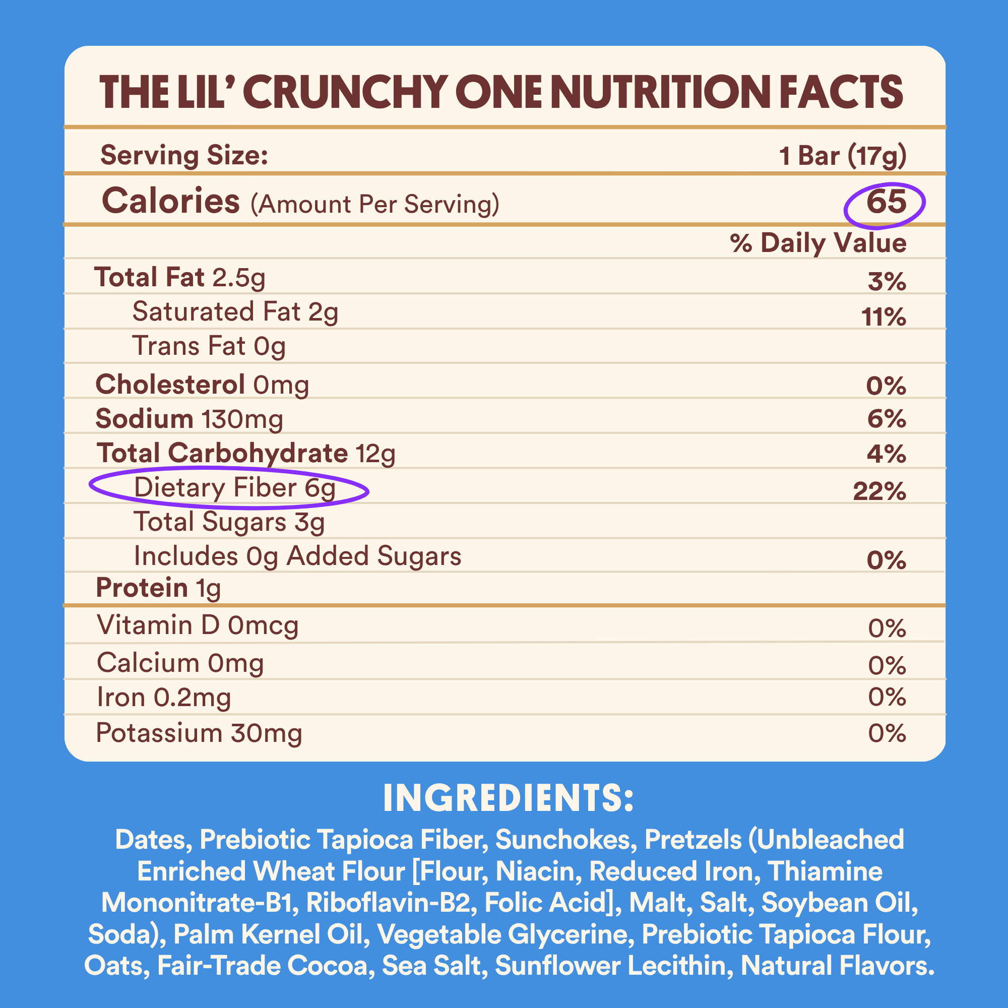 THE LIL' CRUNCHY ONES®: Pretzel & Date Caramel Candy Bars