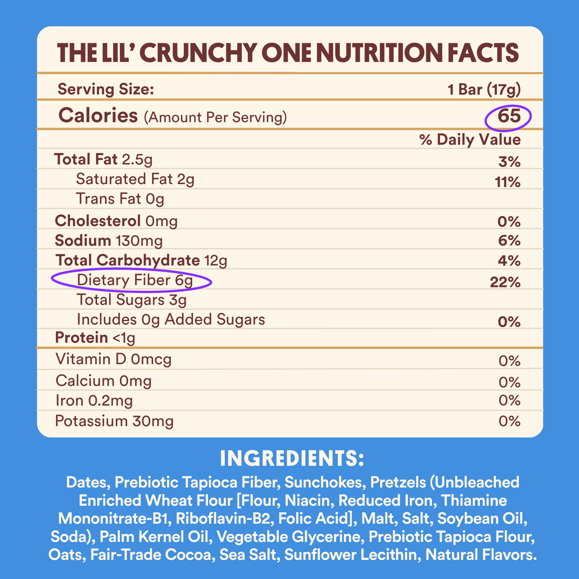 THE LIL' CRUNCHY ONES®: Pretzel & Date Caramel Candy Bars
