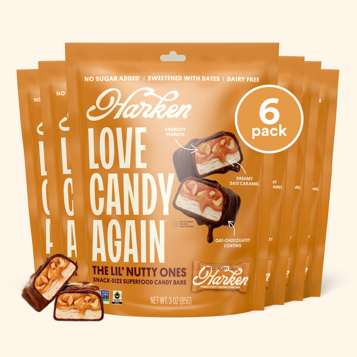 THE LIL' NUTTY ONES®: Peanut & Date Caramel Candy Bars